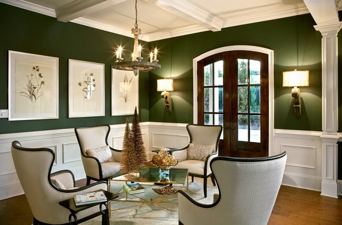 How to decorate room with green and black