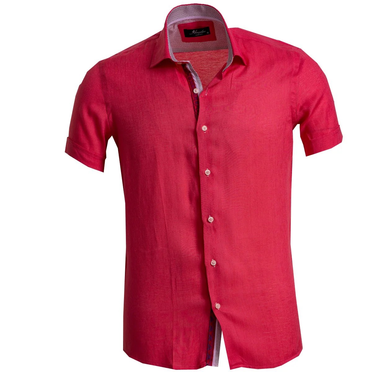 Bright red mens dress shirt