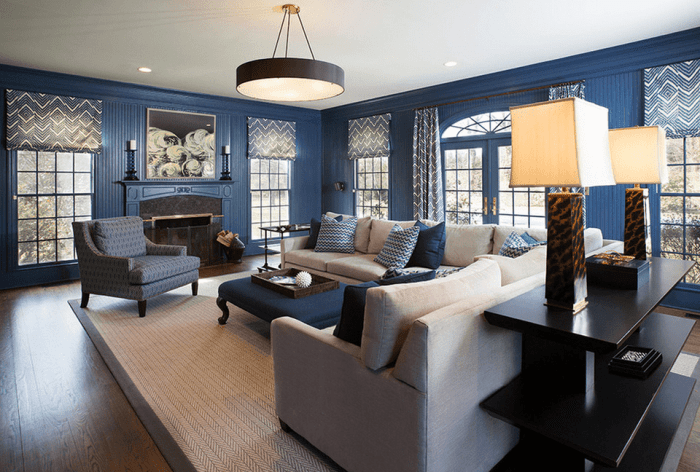 How to decorate a room painted blue gray