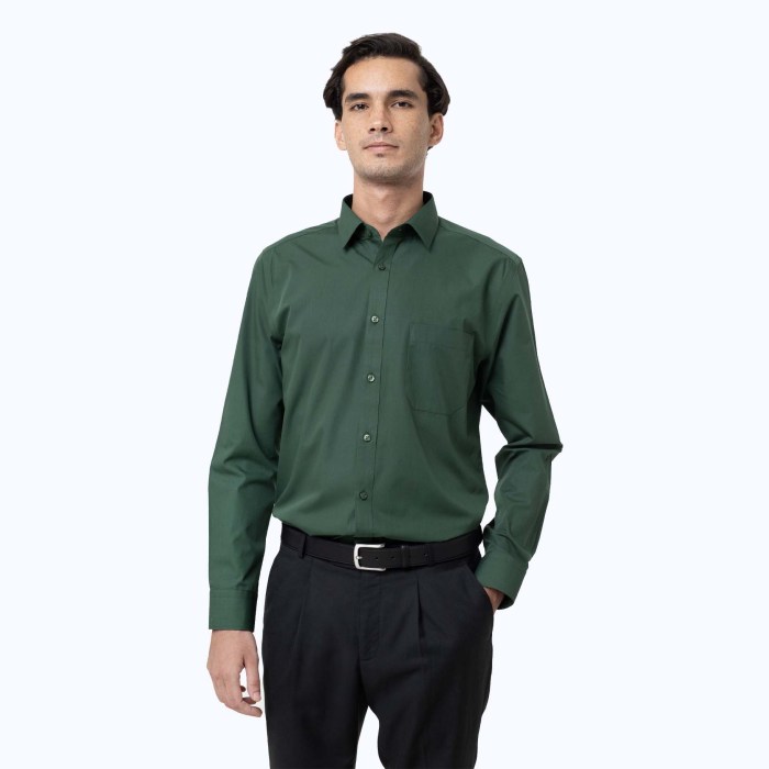 Dark green dress shirt mens