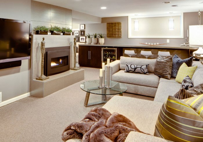 How to decorate a basement living room