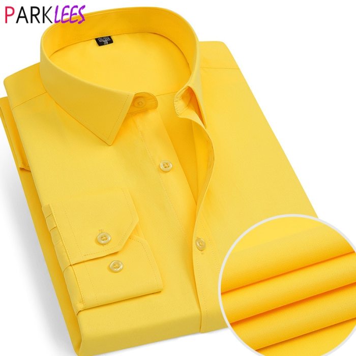 Yellow men's dress shirt