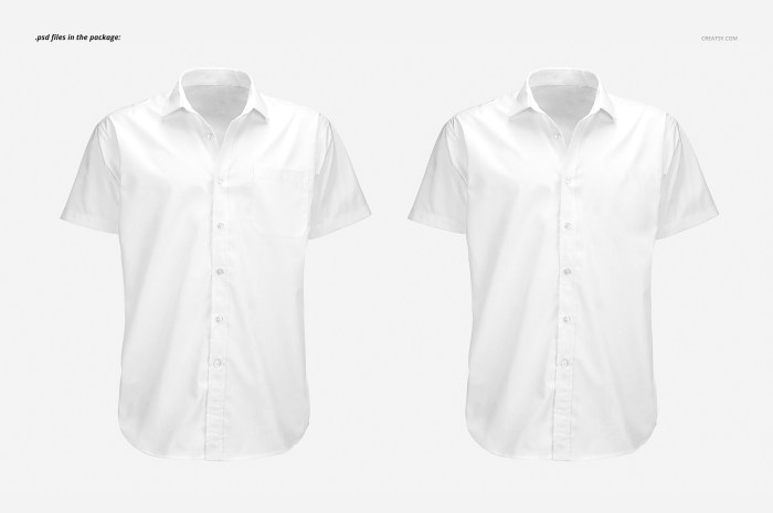 Men's long sleeve dress shirt mock-up