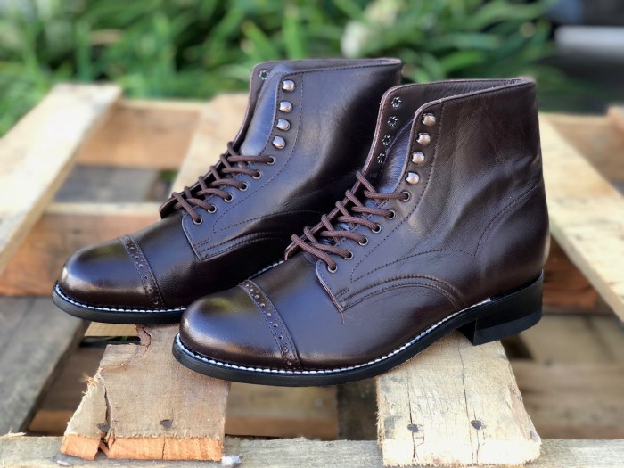 Mens brown high top dress shoes