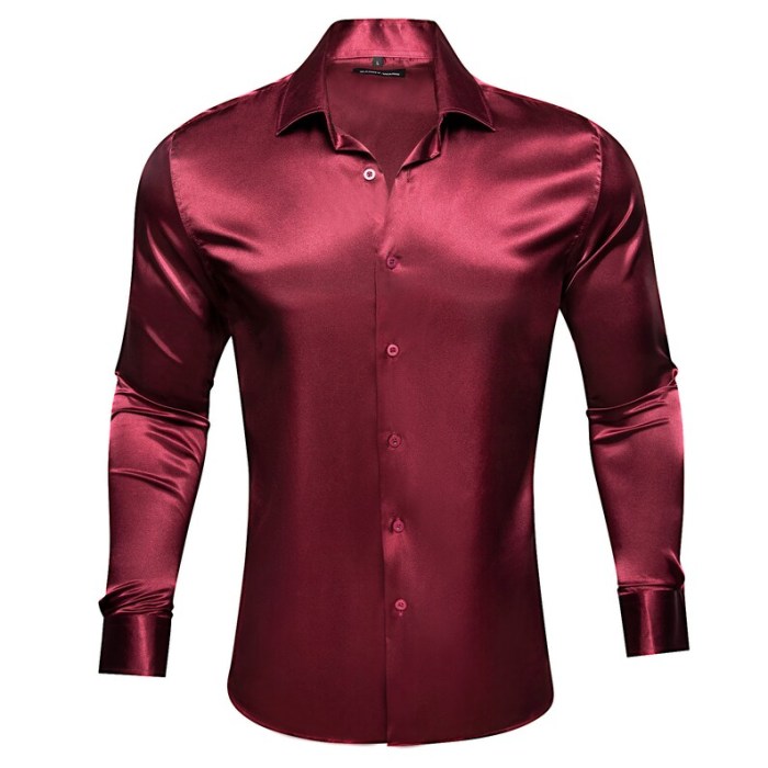 Shirt mens gold red men nightclub morality cultivate coating bright man fashion color