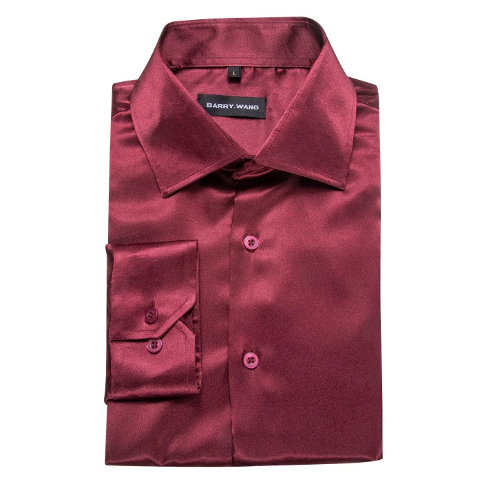 Bright red mens dress shirt