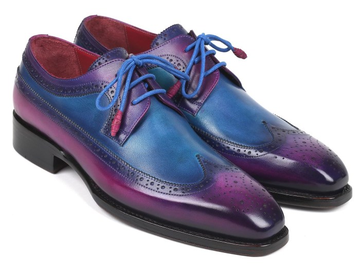 Purple men dress shoes