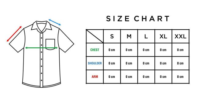 Mens medium dress shirt size chart